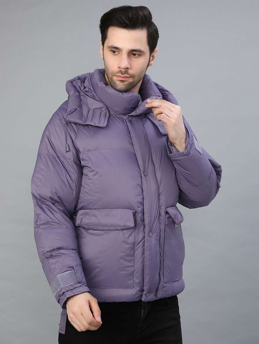 men solid long sleeve puffer jacket - 22155481 -  Standard Image - 3