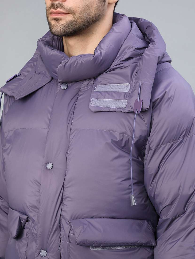 men solid long sleeve puffer jacket - 22155481 -  Standard Image - 5