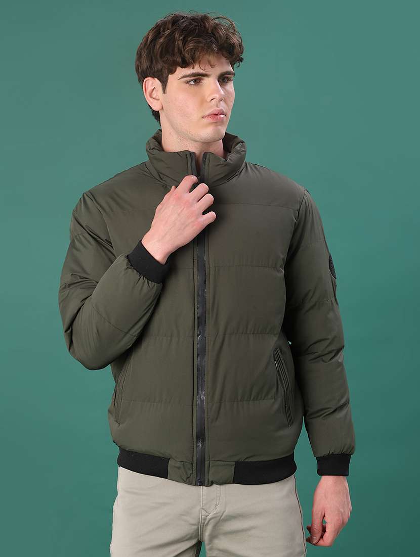 men solid long sleeve puffer jacket - 22155482 -  Standard Image - 3
