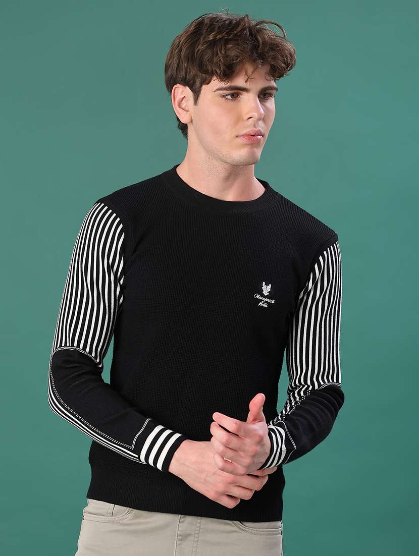 men striped long sleeve regular fit pullover - 22155557 -  Standard Image - 3