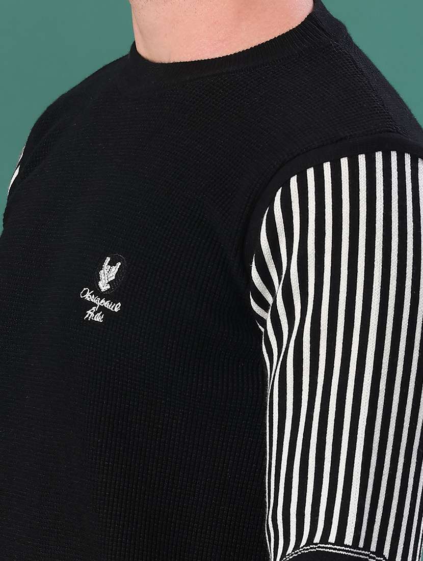 men striped long sleeve regular fit pullover - 22155557 -  Standard Image - 5