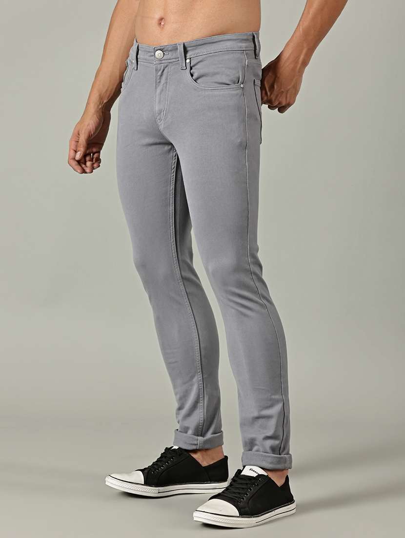 men solid mid rise slim fit jeans - 22155625 -  Standard Image - 3