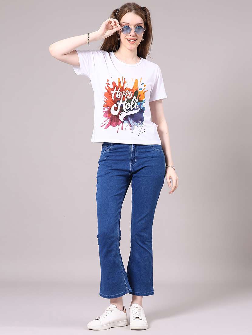 women blue cotton cargo - 22155641 -  Standard Image - 5
