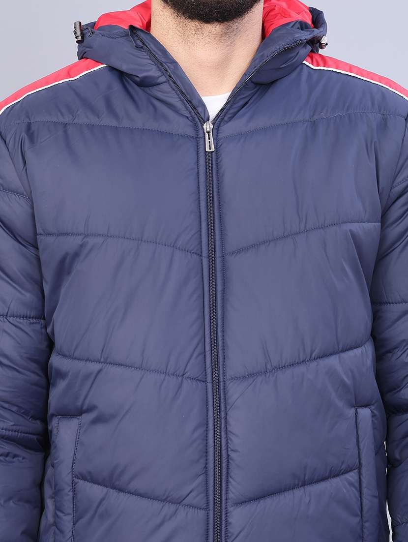 men color block long sleeve puffer jacket - 22155668 -  Standard Image - 5