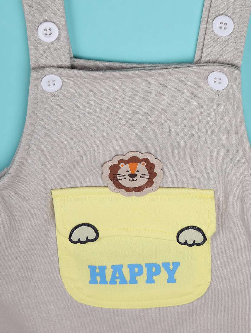 Boys Printed T-shirt And Dungree Set - 22155738 -  Standard Image - 3