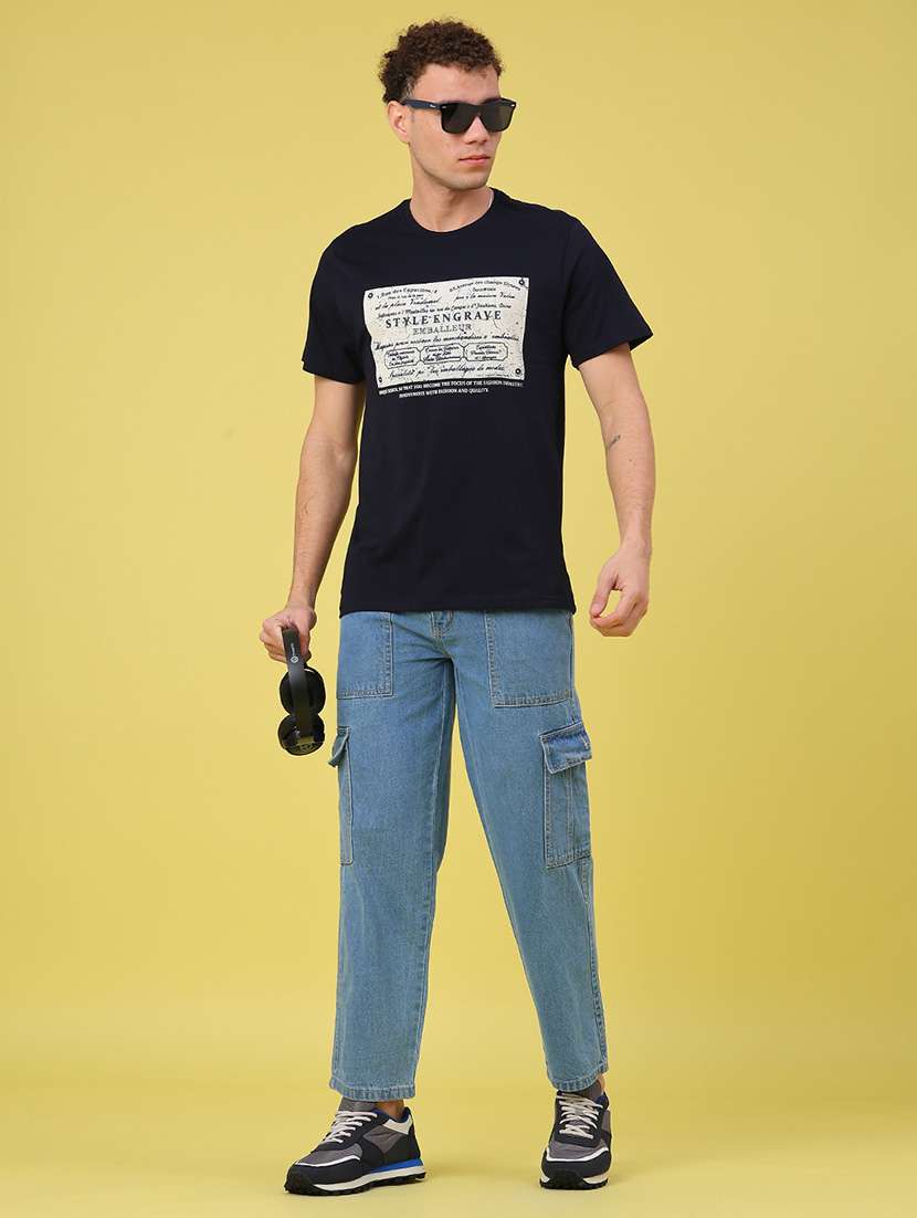 men solid mid rise regular fit cargo  - 22155772 -  Standard Image - 5