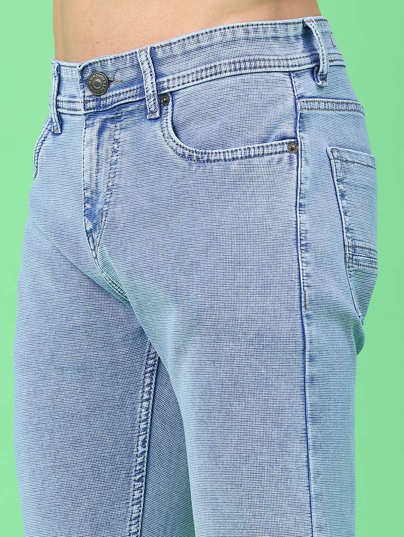 men plain mid rise ankle length slim fit jeans - 22156052 -  Standard Image - 5