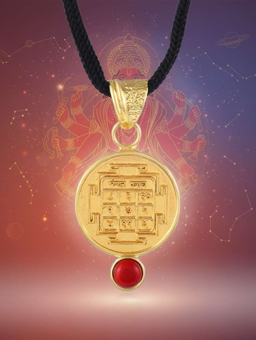 gold-plated brass pendant with gemstone - 22156204 -  Standard Image - 3