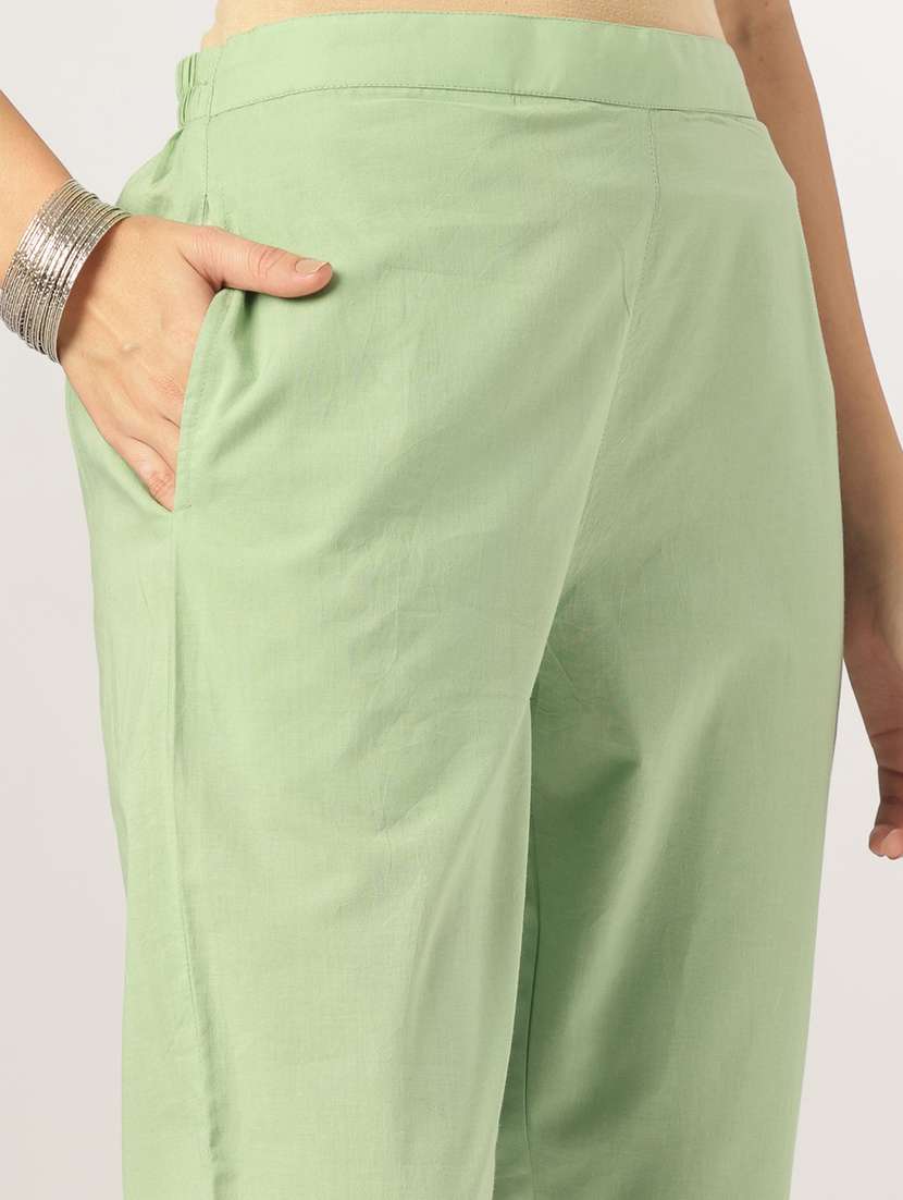 women embroidered three quarter sleeve kurta pant with dupatta set - 22156223 -  Standard Image - 5