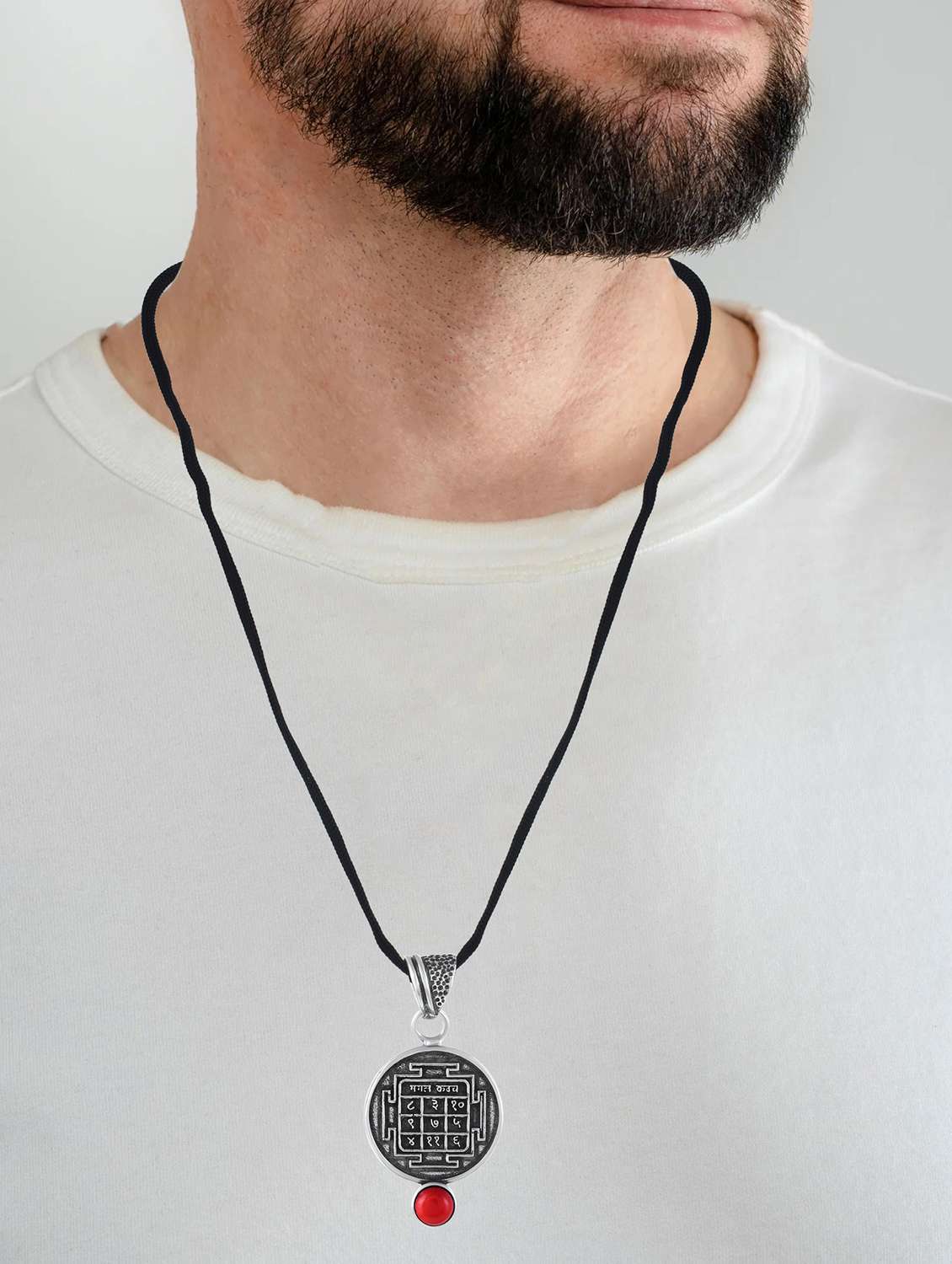 silver-plated brass pendant with gemstone - 22156348 -  Standard Image - 5