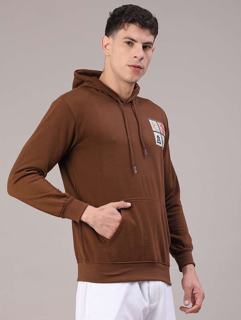 men printed long sleeve hooded sweatshirt - 22156486 -  Standard Image - 3
