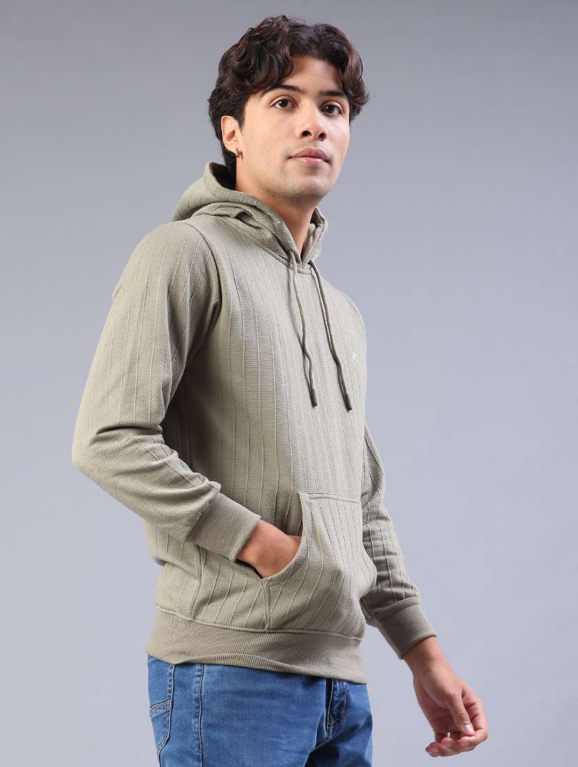 men self design long sleeve regular fit sweatshirt