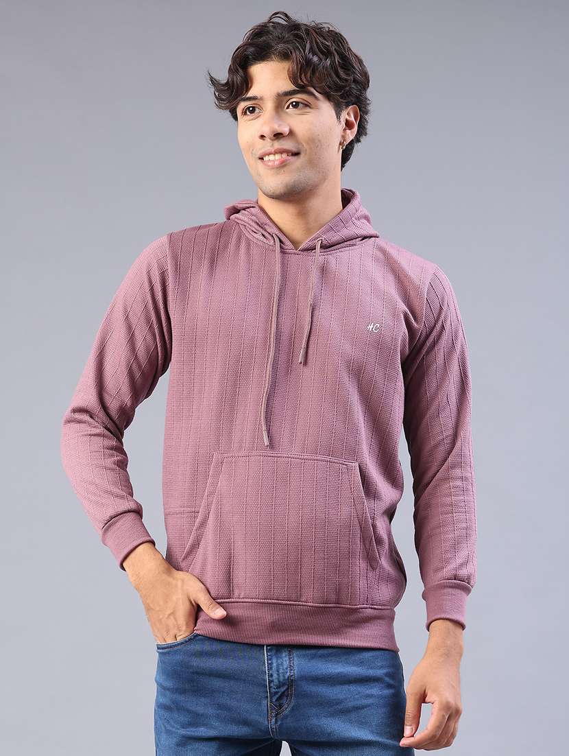 men self design long sleeve regular fit sweatshirt