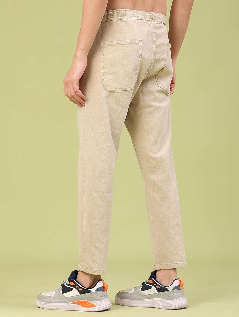 men solid mid rise chinos casual trouser - 22156506 -  Standard Image - 3