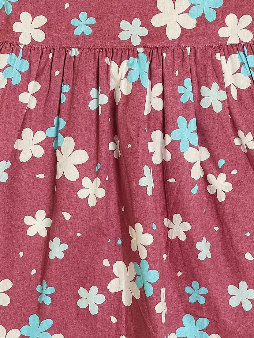 girls floral print cap sleeve fit & flare dress - 22156681 -  Standard Image - 3