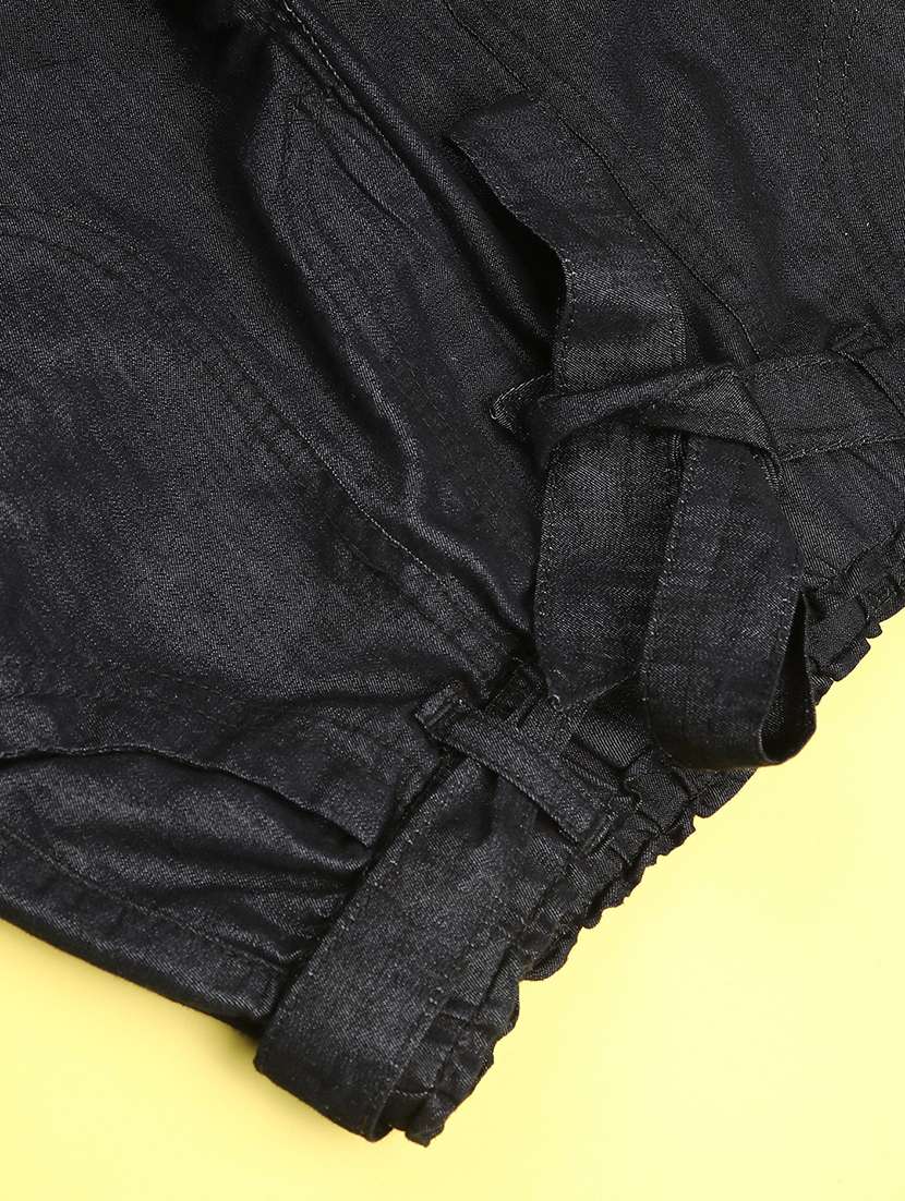 girls solid mid rise joggers - 22156752 -  Standard Image - 3