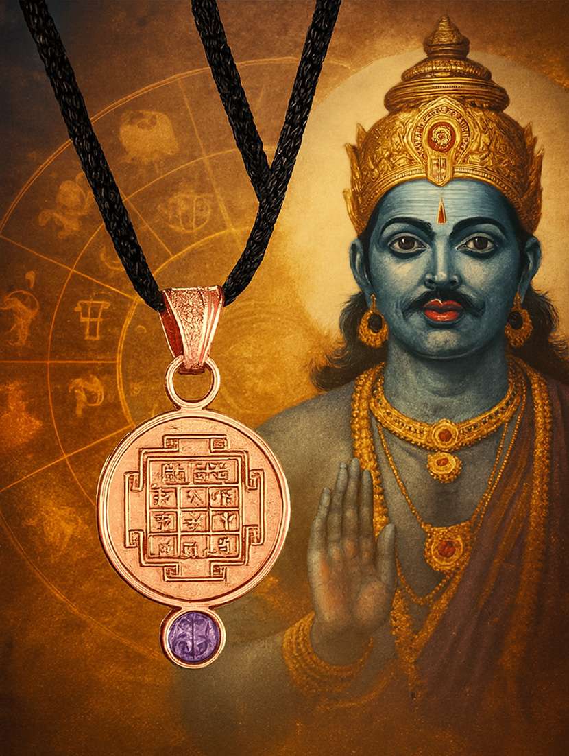 men brass pendant with gemstone - 22156777 -  Standard Image - 3