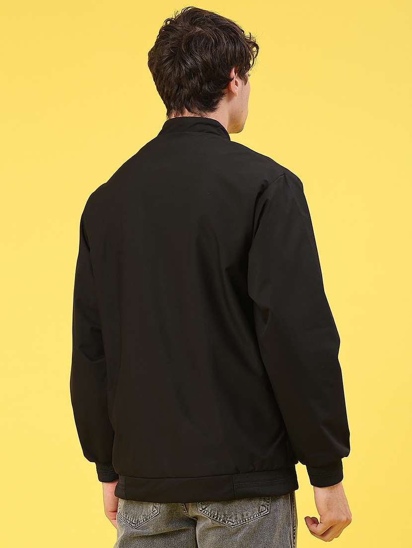 men solid long sleeve bomber jacket - 22156799 -  Standard Image - 3