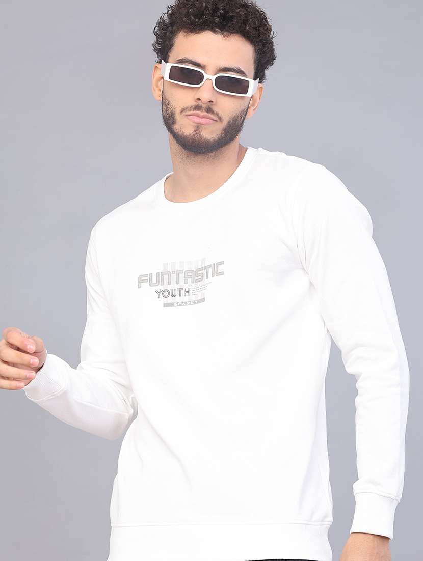 men printed long sleeve sweatshirt