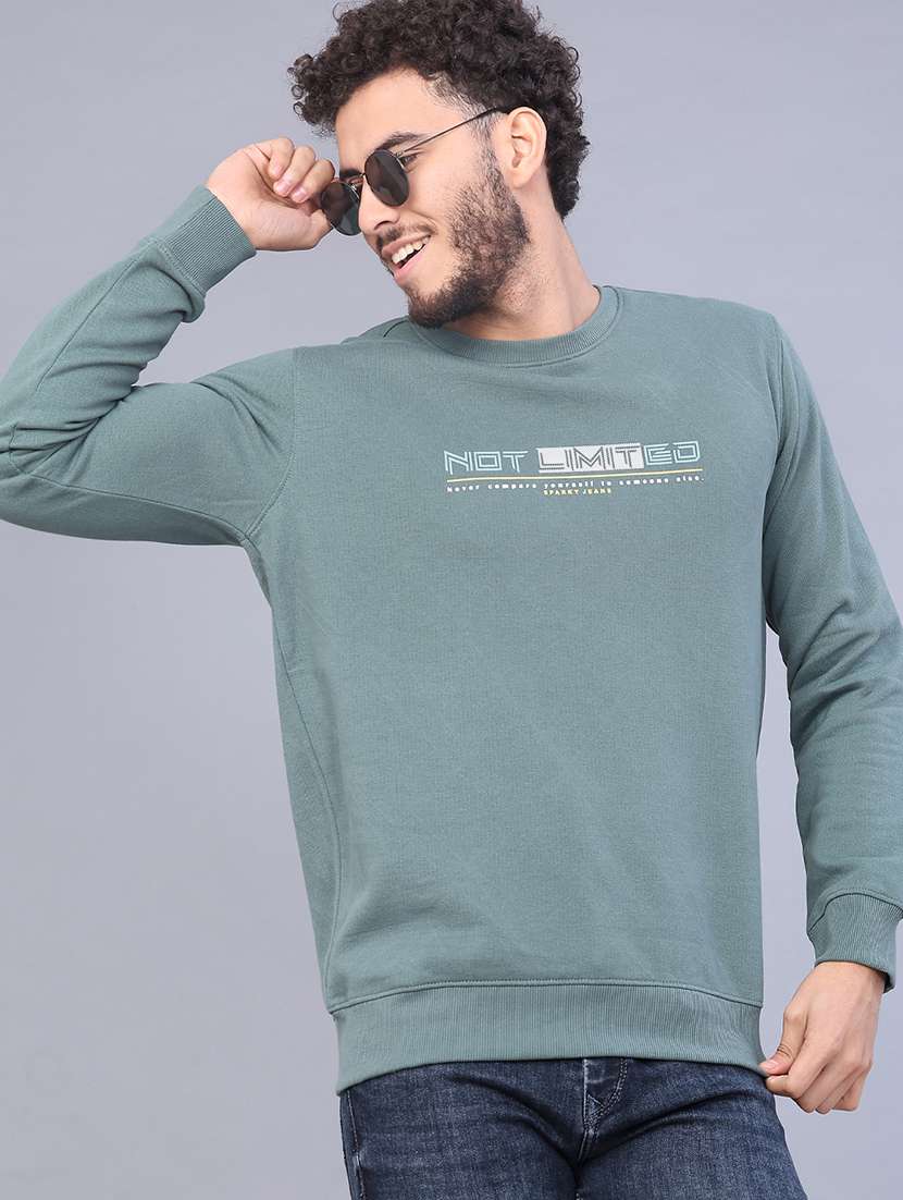 men printed long sleeve sweatshirt
