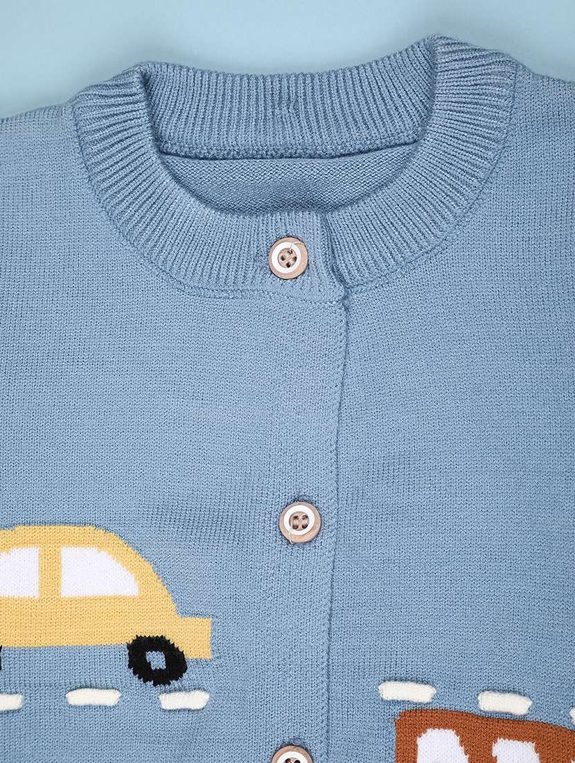 boys self design long sleeve sweater - 22156900 -  Standard Image - 3