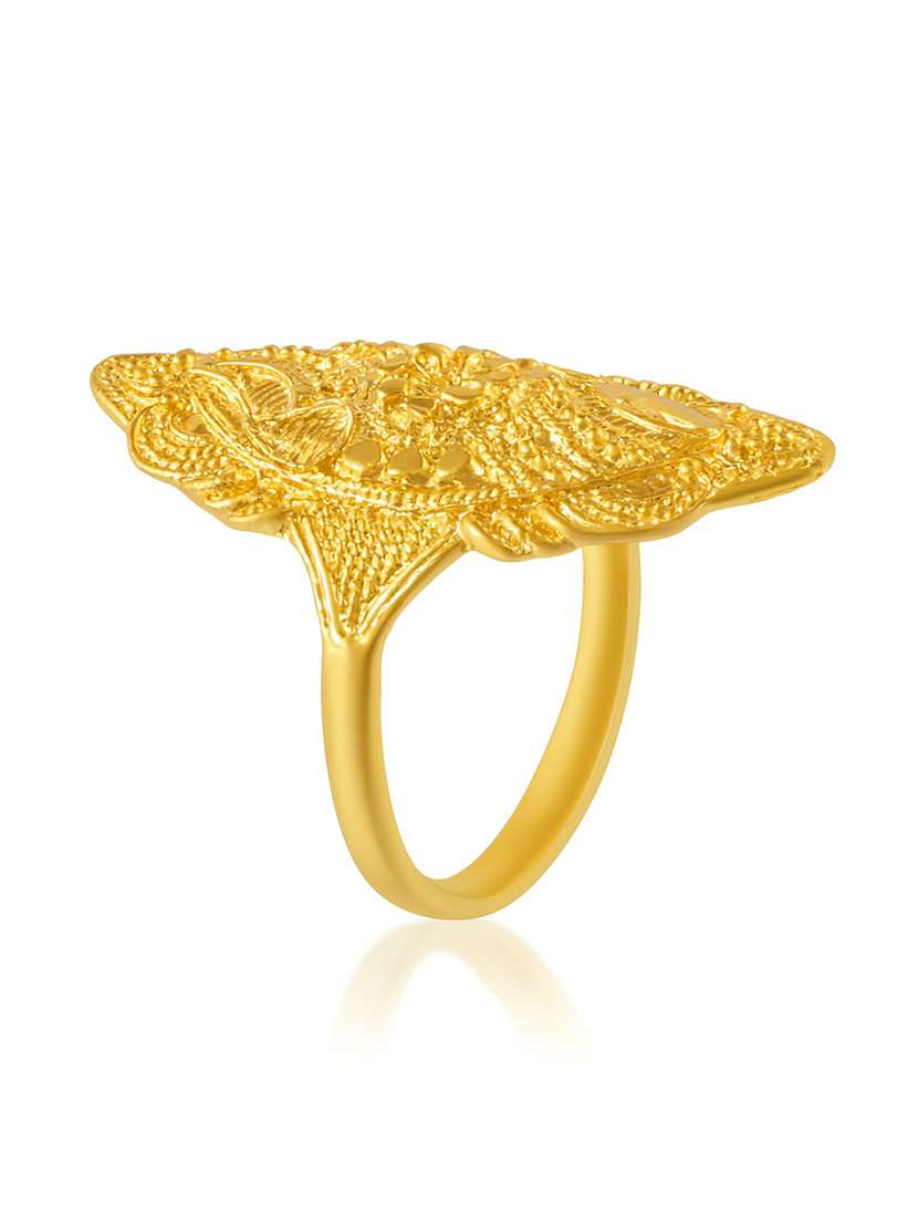 gold plated brass traditional finger ring - 22156919 -  Standard Image - 3