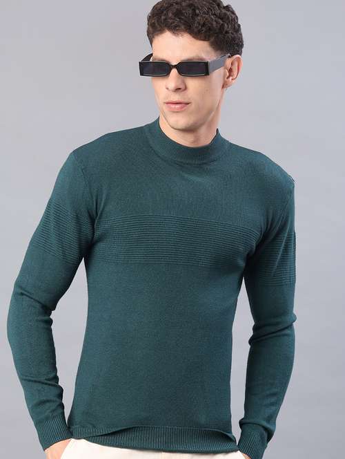 men self design long sleeve slim fit pullover  - 22156952 -  Standard Image - 0