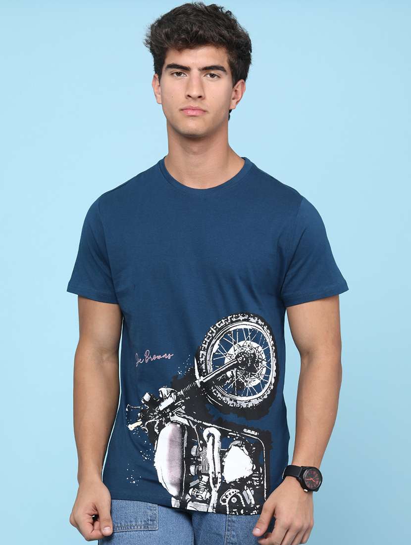 men printed short sleeve regular fit t-shirt