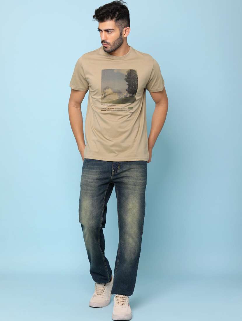 men printed short sleeve regular fit t-shirt - 22156971 -  Standard Image - 3