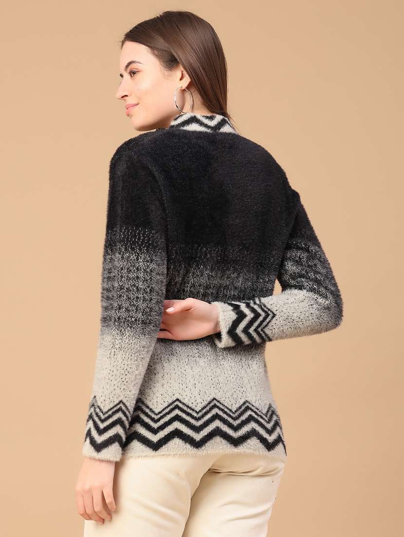 women self design long sleeve cardigan - 22156997 -  Standard Image - 3