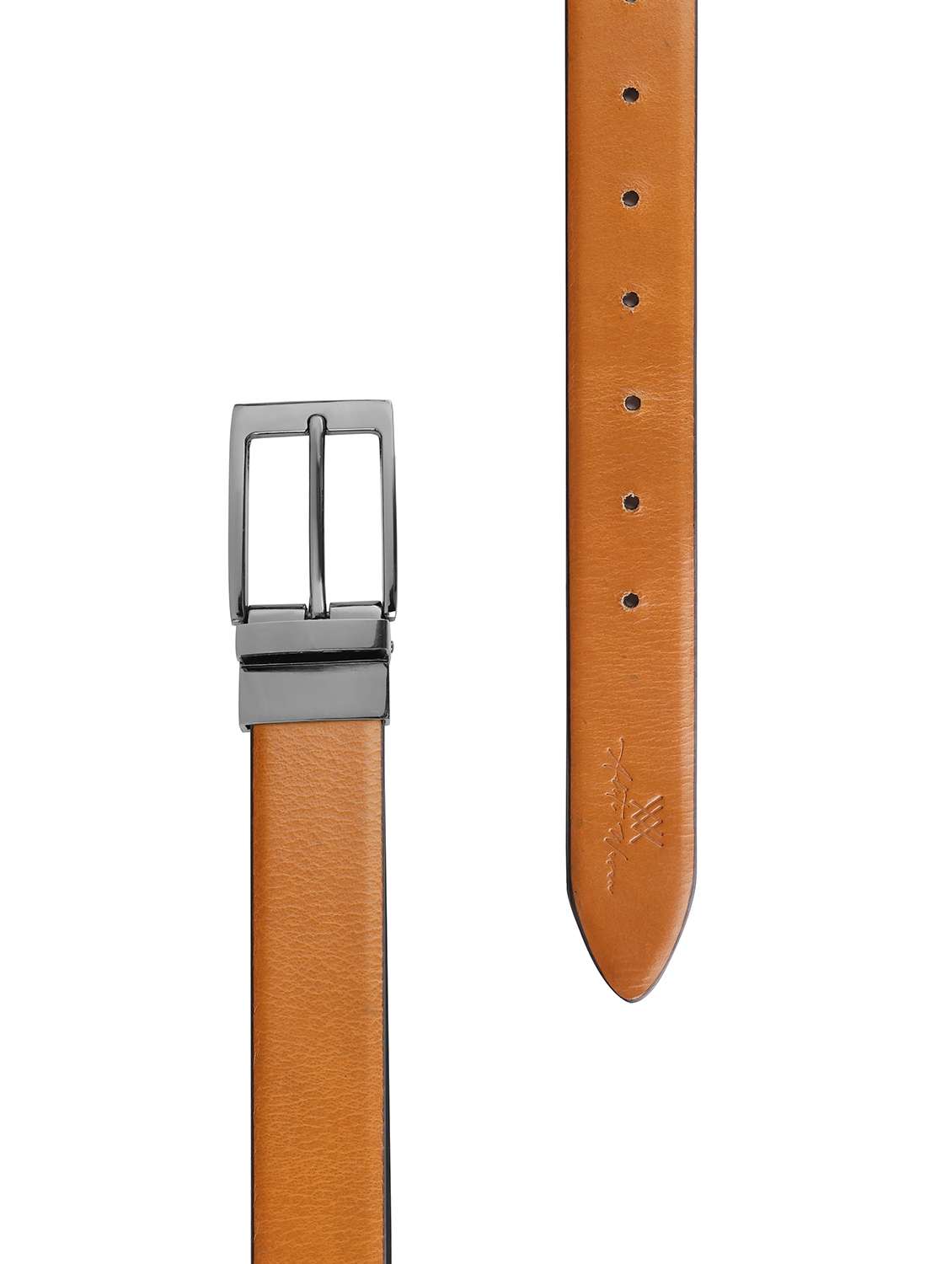 mens black leather reversible belt - 22157041 -  Standard Image - 5