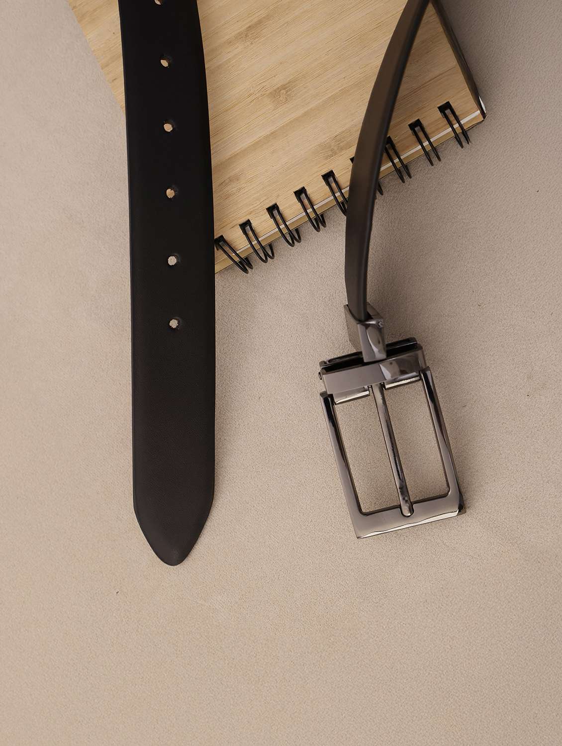 mens black formal leatherite reversible belt - 22157042 -  Standard Image - 5