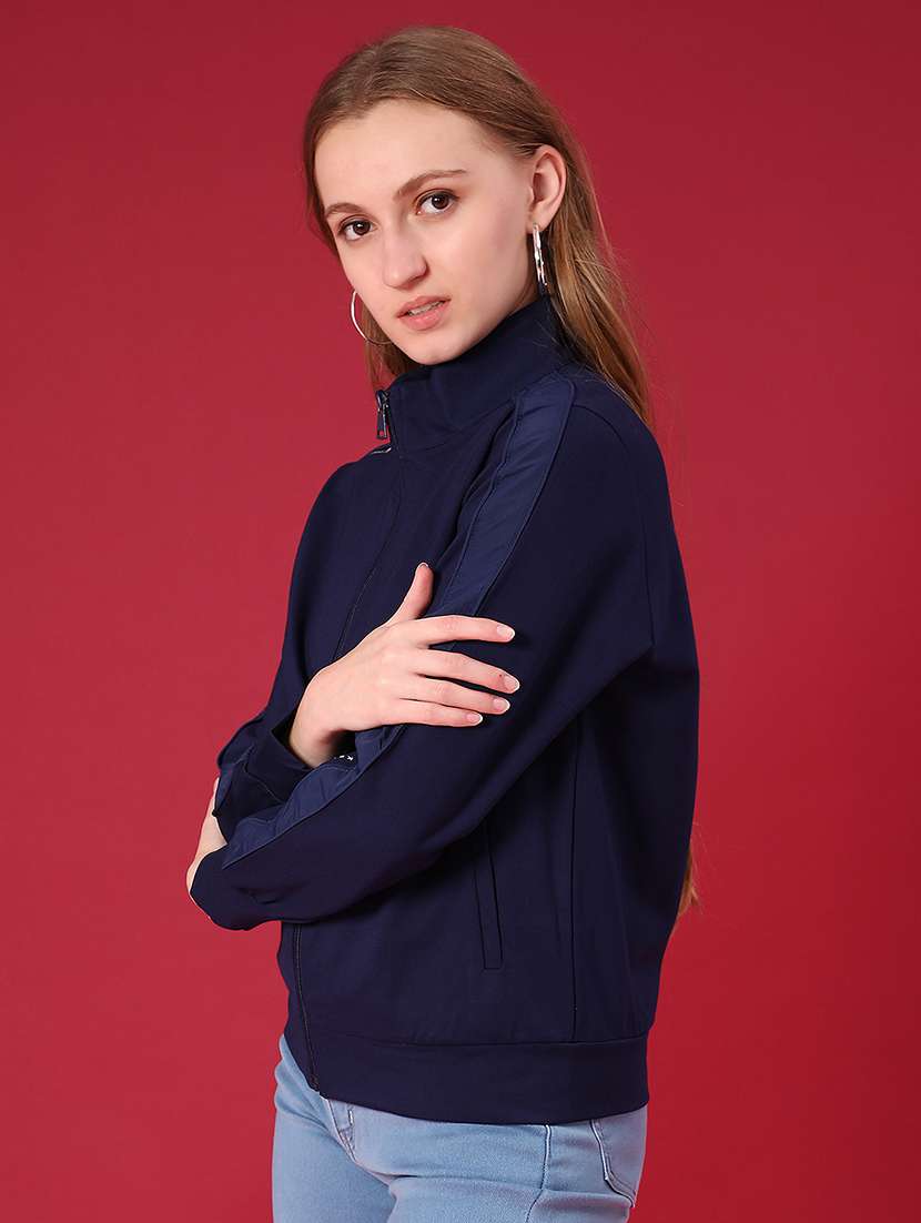 women solid long sleeve regular jacket - 22157043 -  Standard Image - 3