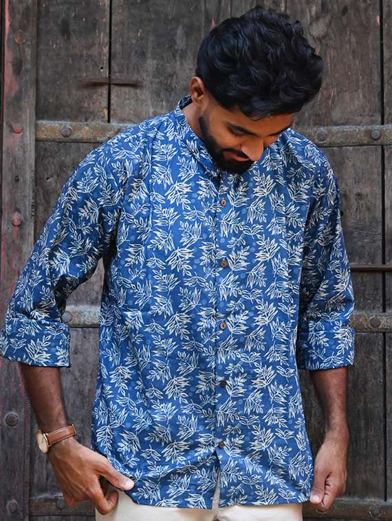 men printed long sleeve regular fit casual shirt - 22157075 -  Standard Image - 3