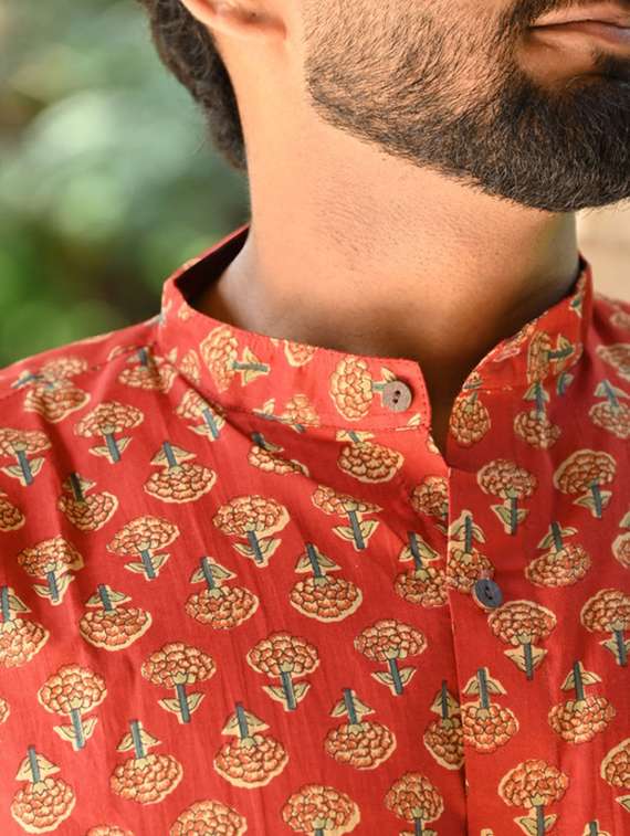 men printed long sleeve regular fit casual shirt - 22157079 -  Standard Image - 3