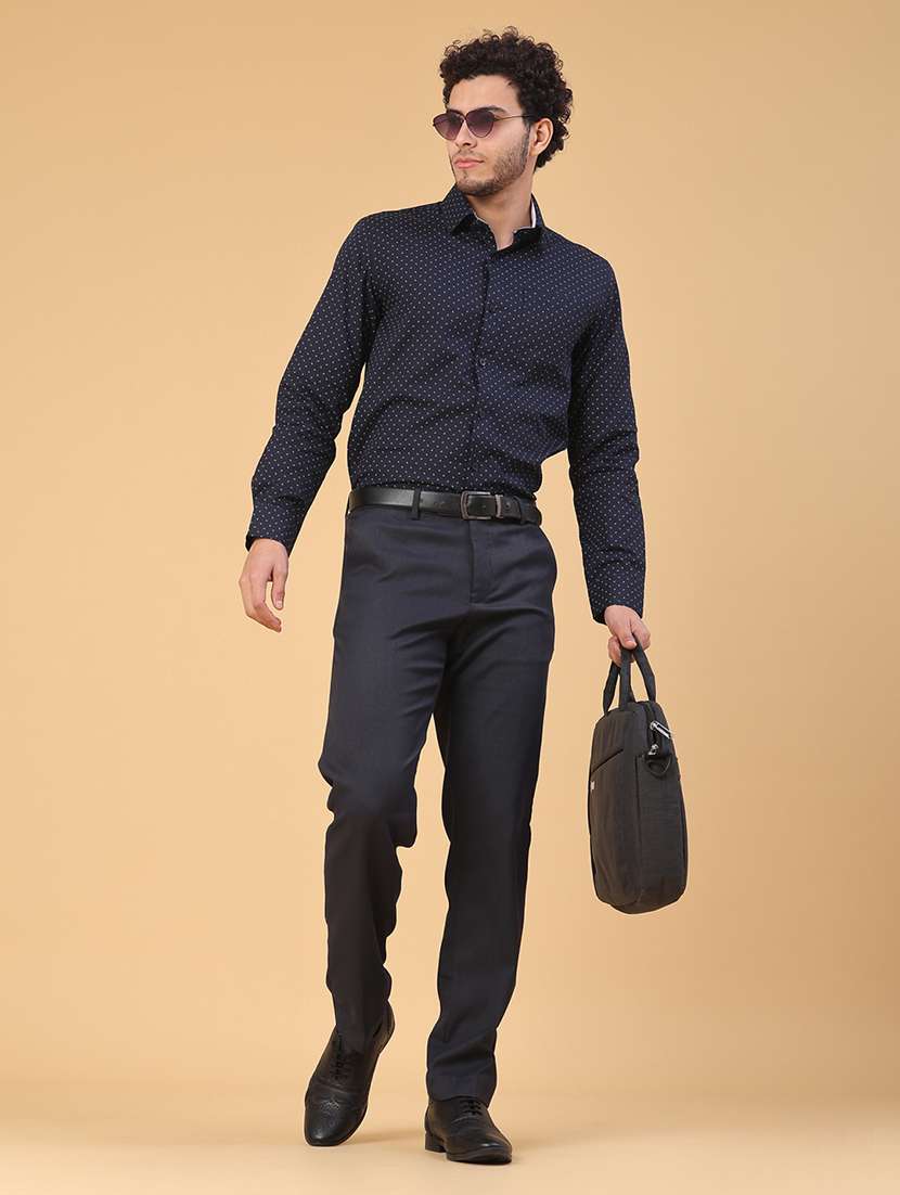 men printed long sleeve slim fit formal shirt - 22157082 -  Standard Image - 5
