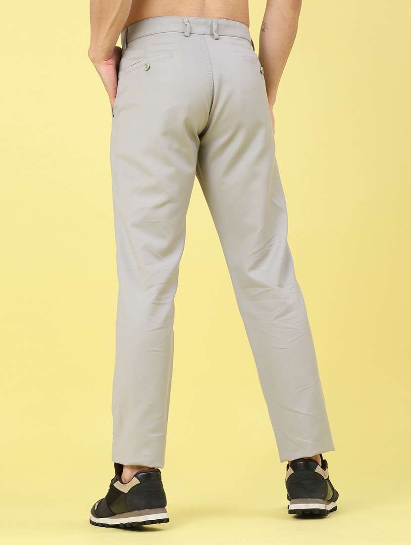men solid mid rise chinos casual trouser - 22157101 -  Standard Image - 3
