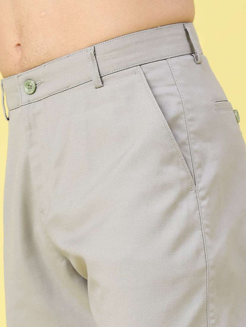 men solid mid rise chinos casual trouser - 22157101 -  Standard Image - 5