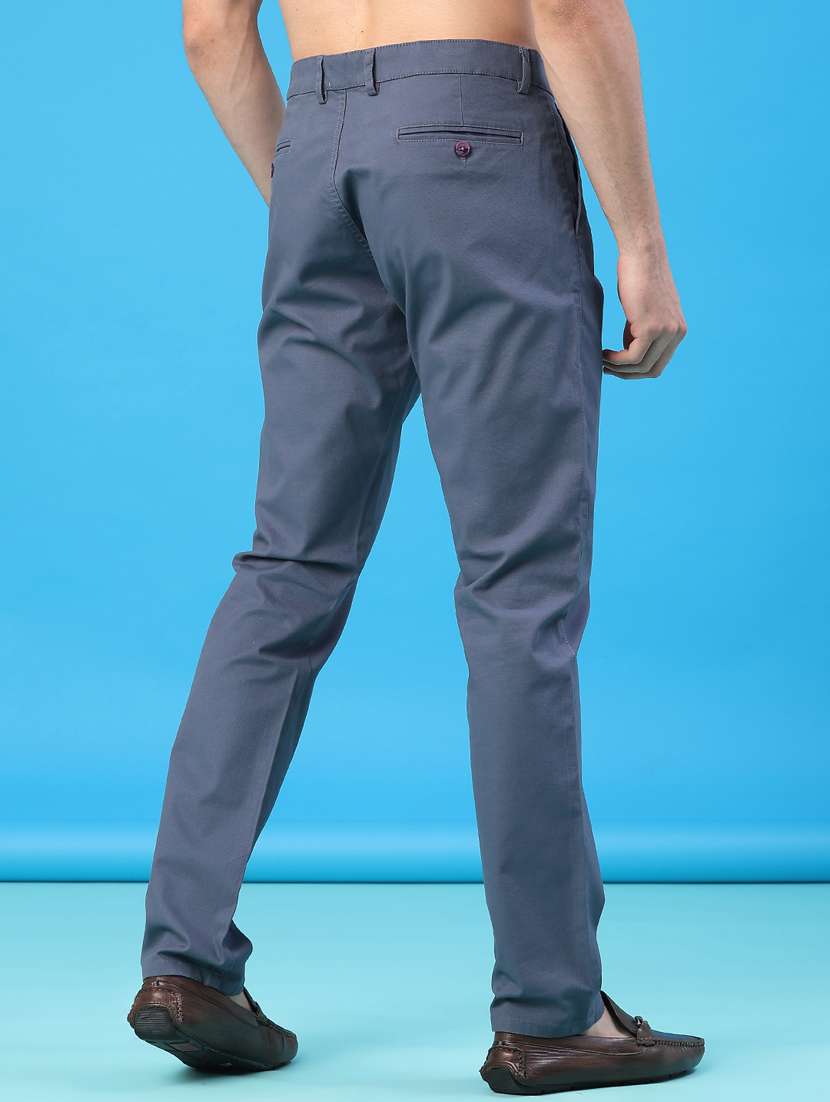 men solid mid rise chinos casual trouser - 22157102 -  Standard Image - 3