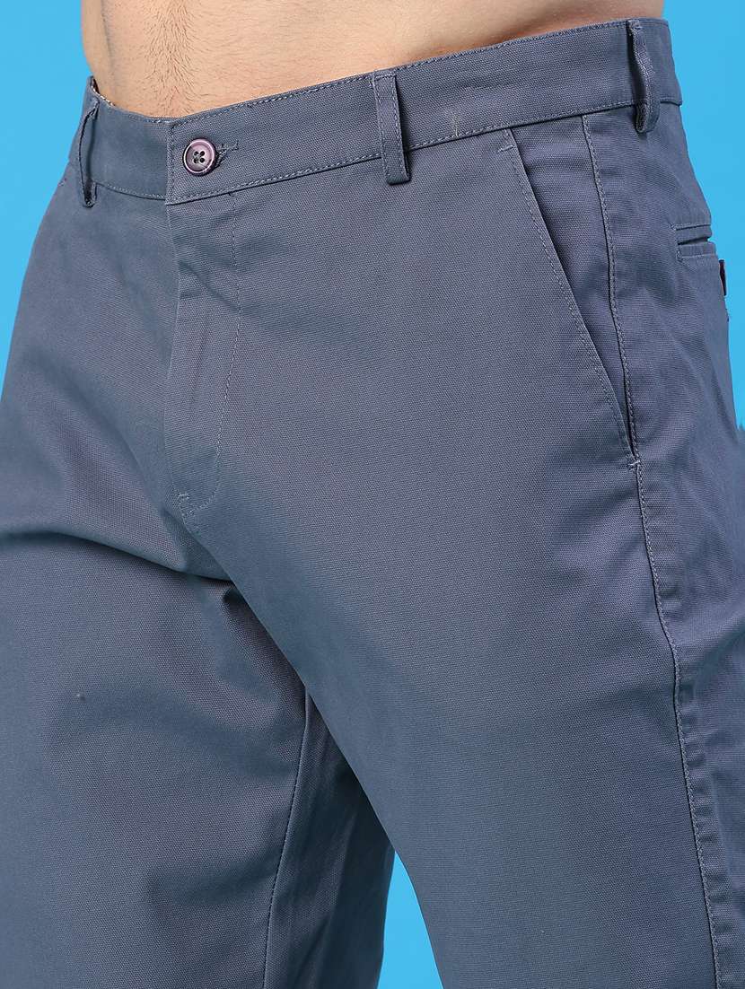 men solid mid rise chinos casual trouser - 22157102 -  Standard Image - 5