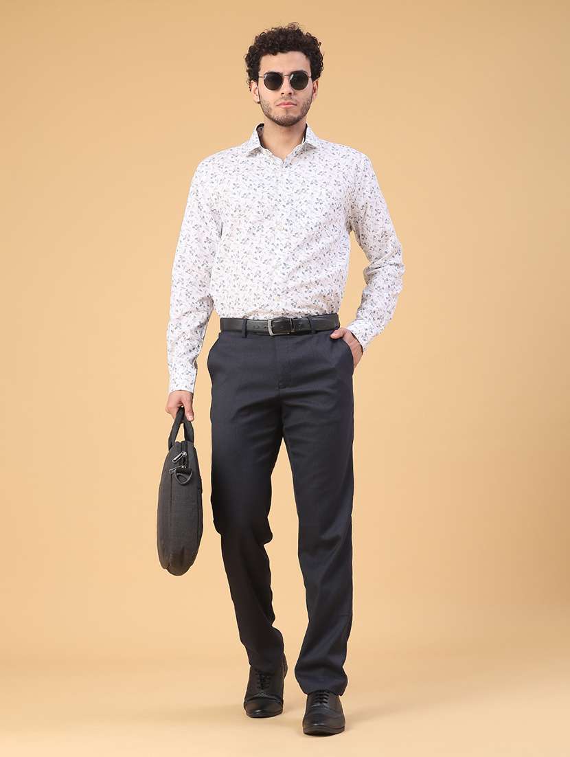 men printed long sleeve slim fit formal shirt - 22157122 -  Standard Image - 5