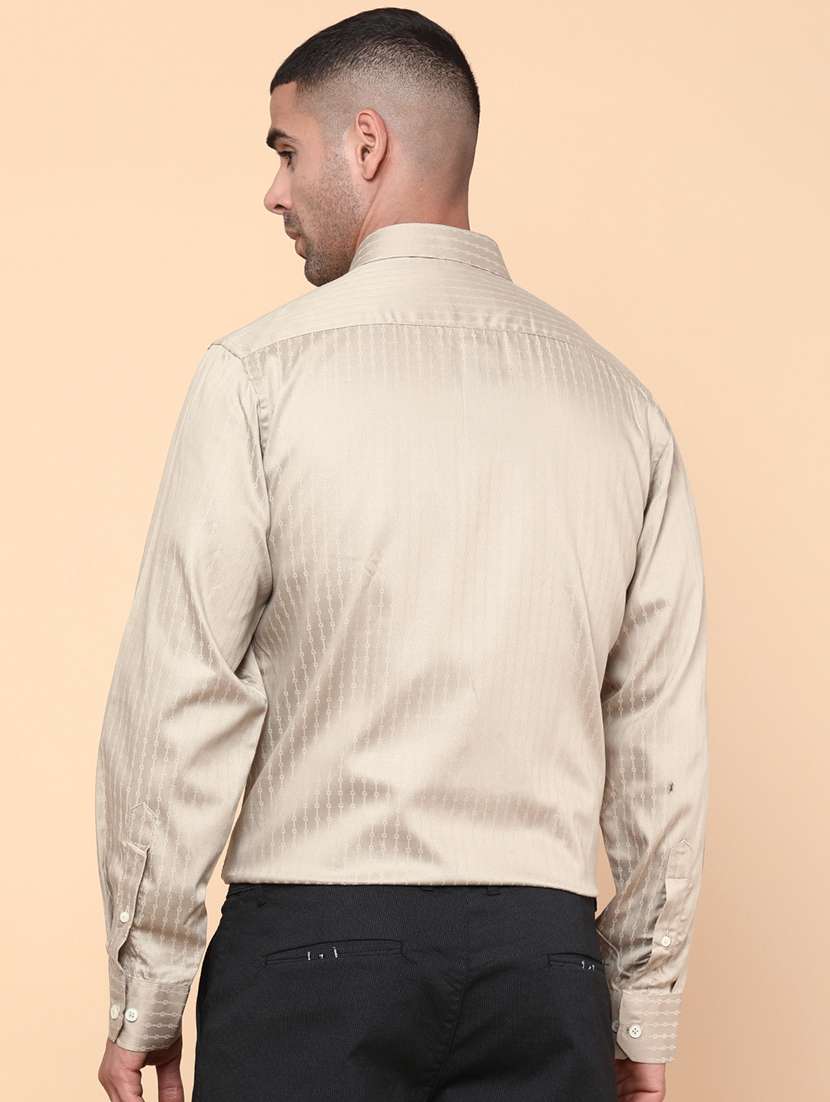 men self design long sleeve regular fit formal shirt - 22157139 -  Standard Image - 3
