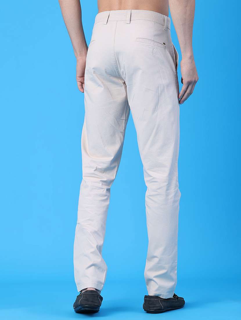 men solid mid rise chinos casual trouser - 22157145 -  Standard Image - 3