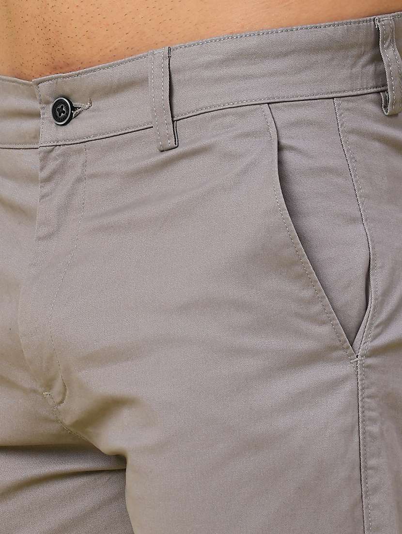 men solid mid rise chinos casual trouser - 22157147 -  Standard Image - 5