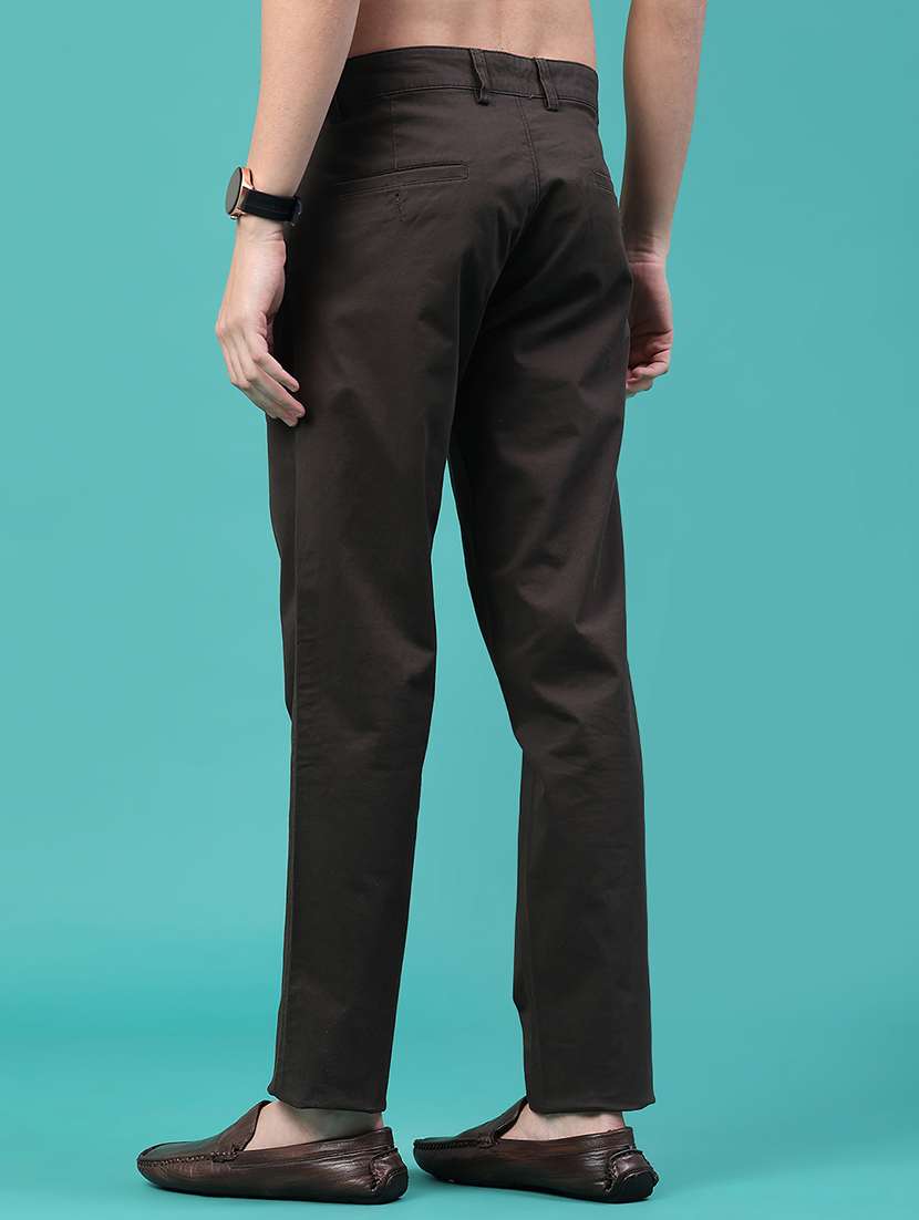 men solid mid rise chinos casual trouser - 22157151 -  Standard Image - 3