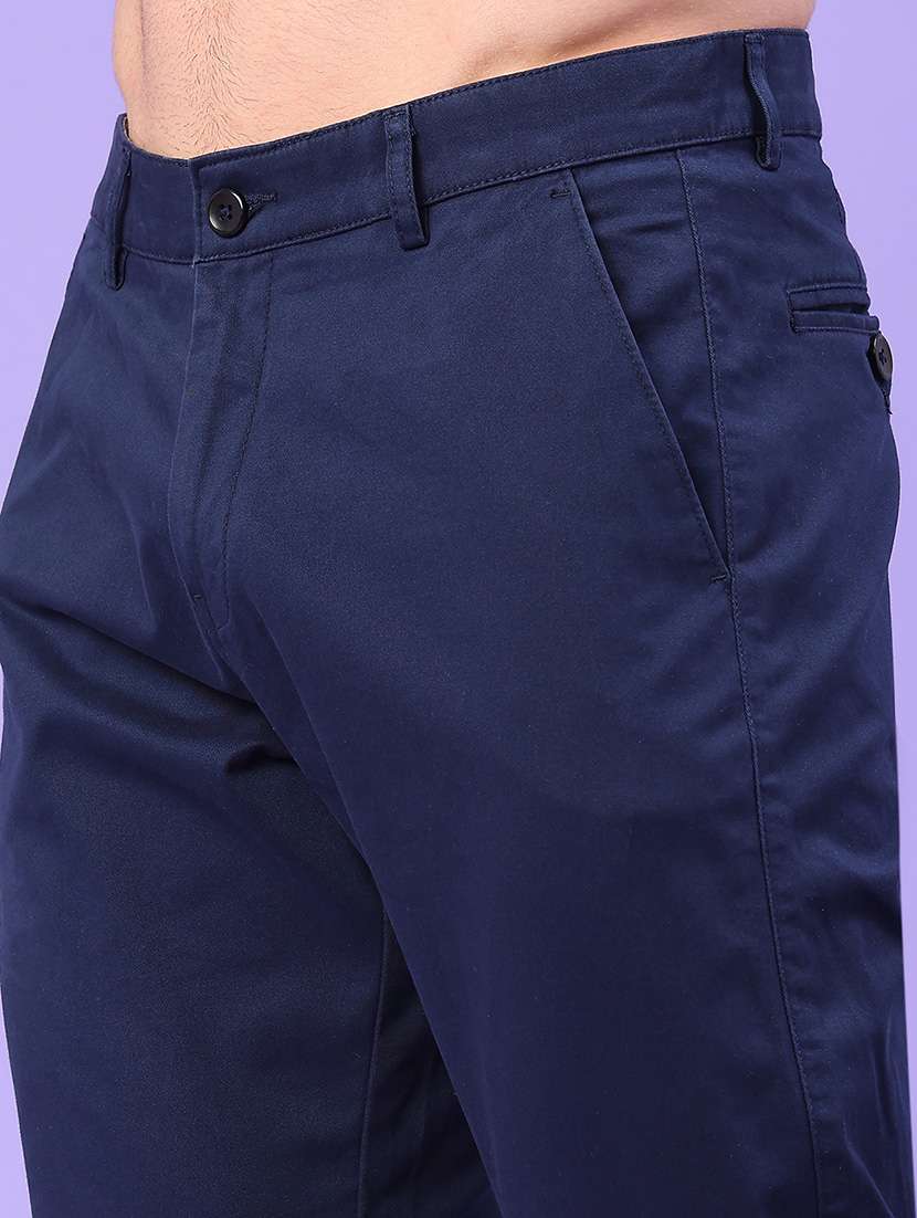 men solid mid rise chinos casual trouser - 22157152 -  Standard Image - 5