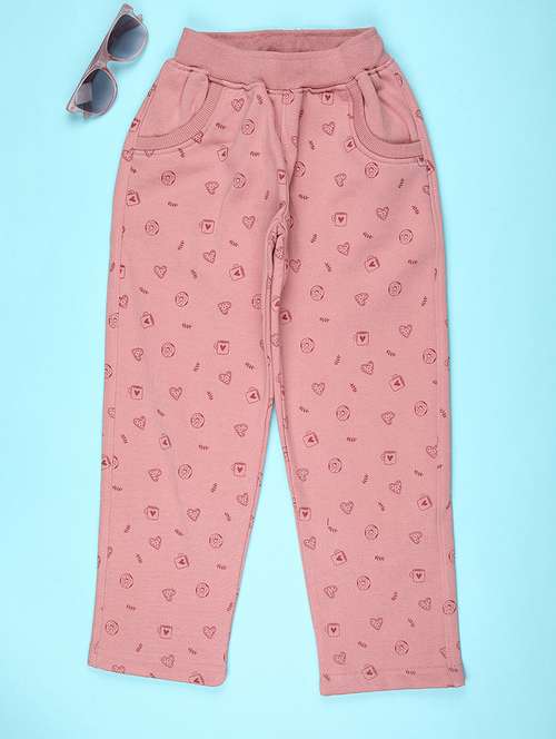girls printed mid rise track pant - 22157166 -  Standard Image - 0