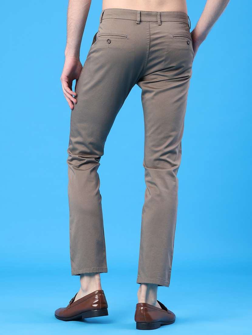 men solid mid rise chinos casual trouser - 22157191 -  Standard Image - 3