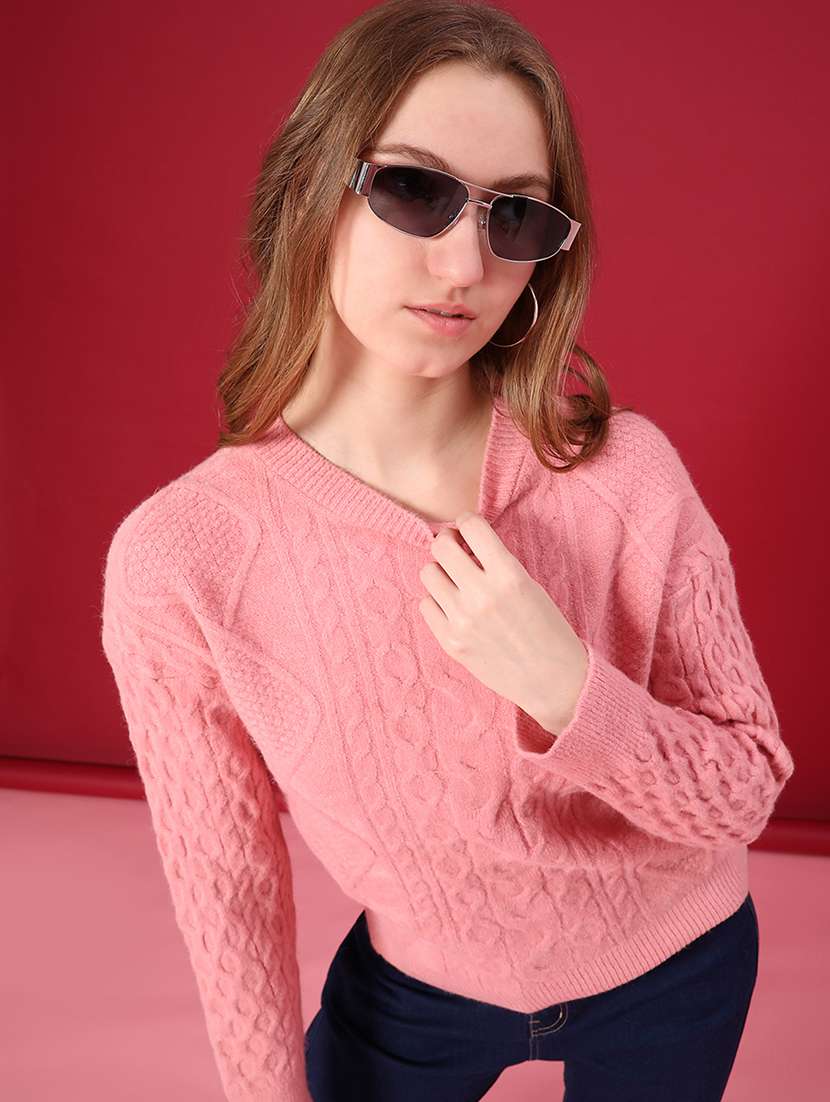 women self design long sleeve pullover - 22157200 -  Zoom Image - 0