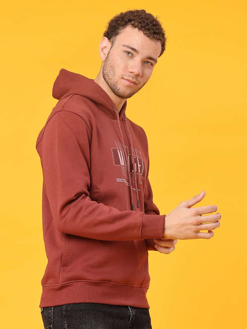 men chest print long sleeve regular fit sweatshirt